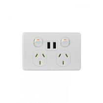 TRADER Puma Fully Integrated Dual USB Charger Power Point