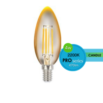CANDLE CLEAR 4W SES DIMMABLE 2200K AMBER LUS20280
