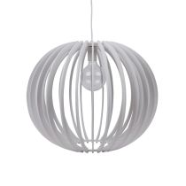 Puffin 600mm Timber Pendant White - 31027