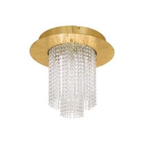 Vilalones 43W Dimmable LED Flush Mount Light Gold & Crystal / Warm White - 39398