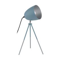 Chester-P 1 Light Table Lamp Dark Blue / Silver - 49045N