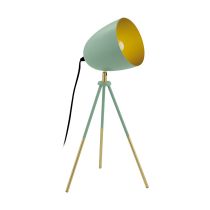 Chester-P 1 Light Table Lamp Dark Green / Gold - 49047N