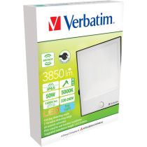 Verbatim 65641 50W LED Sensor Flood Light Aluminium 5000k Cool White