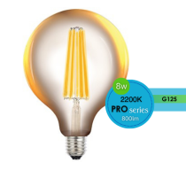 G125 8W ES LED 2200K DIMMABLE AMBER LUS20952
