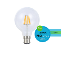 G95 8W B22 LED 2700K DIMMABLE LUS20959