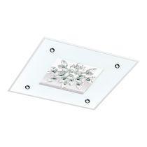 Benalua 24W Dimmable LED Oyster Light Frost & Crystal / Warm White - 97498