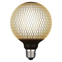 LED 4W Decorative Globe Magician Net Black G125 In B22 or E27 Base