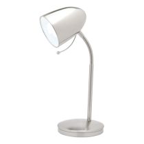 Sara USB Table Lamp (A13011BC/USB) Brushed Chrome Mercator Lighting