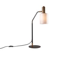 Balmoral Table Lamp Matt Black & Aged Brass A87411 Mercator Lighting
