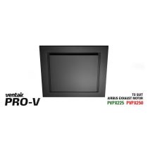 Matte Black Square Fascia to suit AIRBUS 225 & 250 body (PVPX225 or PVPX250) ABG250BL-SQ Ventair