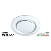 White Round Fascia to suit AIRBUS 225 & 250 body (PVPX225 or PVPX250) ABG250WH-RD Ventair