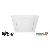 White Square Fascia to suit AIRBUS 225 & 250 body (PVPX225 or PVPX250) ABG250WH-SQ Ventair