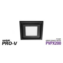 Matte Black Square Fascia with10w LED Panel (642Lm, 4200K Natural White) to suit AIRBUS 200 body (PVPX200) ABGLED200BL-SQ Ventair