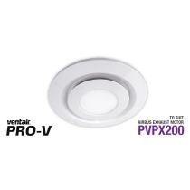 White Round Fascia with 10w CCT LED Panel to suit AIRBUS 200 body (PVPX200) ABGLED200WH-RD Ventair