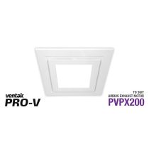 White Square GRILLE ONLY with 10w LED Panel (642Lm, 4200K Natural White) to suit AIRBUS 200 body (PVPX200) ABGLED200WH-SQ Ventair