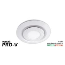 White Round Fascia with 14w LED CCT Panel to suit AIRBUS 225 & 250 body (PVPX225 or PVPX250) ABGLED250WH-RD Ventair