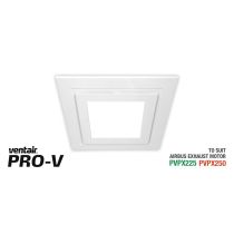 White Square Fascia with 14w LED Panel (891Lm, 4200 NW) to suit AIRBUS 225 & 250 body (PVPX225 or PVPX250) ABGLED250WH-SQ Ventair