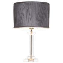 Albion Crystal With Pleated Shade Table Lamp Gray-MTBL031GRY