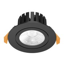 Aqua Tilt 13 Watt Dimmable Round LED Downlight Black / White - 21314	