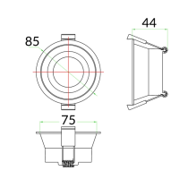 ARC Architectural Centre Low Glare Downlight Fitting-ARC3