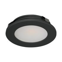 Astra 3.6 Watt 12V Round LED Cabinet Light Black / Warm White - 21284