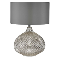 Textured Glass Table Lamp in Silver AU5481-SI