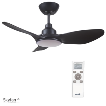 Black Ventair Skyfan 36" (900mm) DC Ceiling Fan with 20W Tri Colour LED Light and Remote - SKY903BL-L