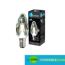 CANDLE CLEAR CRYSTAL 4W B15 DIMMABLE 2700K LUS20277