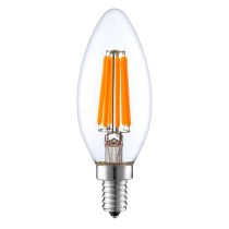 6W LED Warm White 240v 2700K E12 Dimmable Candle Filament Chandelier Bulb