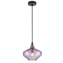 CAMPANA: Interior Wine Glass Shape Ribbed Pendant Lights Purple CAMPANA3