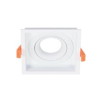 Cell Slot 1 Square Recessed Downlight Frame White - 27058
