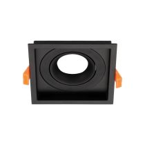 Cell Slot 1 Square Recessed Downlight Frame Black - 27059	