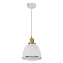 CEREMA: Interior White with Antique Brass & Black Highlight Ellipse Pendant Light- CEREMA1