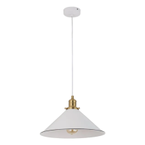 CEREMA: Interior White with Antique Brass & Black Highlight Coolie Pendant Light- CEREMA3