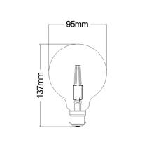G95 LED Filament Globe (6W)- CF1A