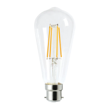 ST64 Pear Shape LED Filament Dimmable Globes Clear Diffuser (8W)-CF26DIM