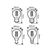  Fancy Round LED Filament Dimmable Globes (4W)- CF31DIM