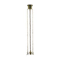 Standard 3 Chain & Cloth Cord Suspension - Polished Brass