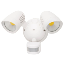 Cicero Twin head LED Security Flood Light With PIR Sensor- MXD6722WHT-SEN