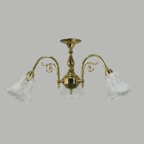 Victoriana 3 Light CTC Light – Polished Brass / 5008 Etched