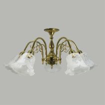 Victoriana 5 Light CTC Light – Polished Brass / 5008 Etched