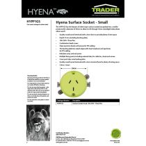 Hyena Surface Socket Small dia 59mm10A 250V Three Pins (HYPP1GS) GSM