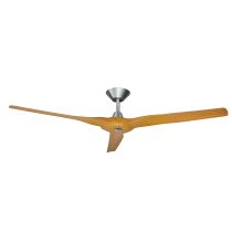 Radical 2 60" DC Ceiling Fan with Controller Brushed Aluminium with Bamboo Finish Blades - DC2423
