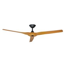 Radical 2 60" DC Ceiling Fan with Controller Matt Black with Bamboo Finish Blades - DC2424