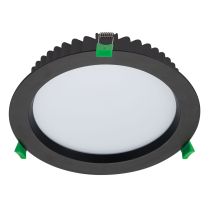 Deco 28 Watt Dimmable Round LED Downlight Black / Tri Colour - 20435	