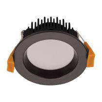 Deco 8 Watt Dimmable Round LED Downlight Black / Tri Colour - 20411	