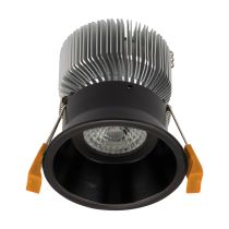 Deep 10 Watt Dimmable Round LED Downlight Black / Warm White - 20614	
