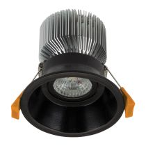 Deep 13 Watt Dimmable Round LED Downlight Black / Warm White - 20617	
