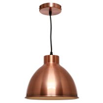 Dome 1lt Pendant Brushed Copper DOME1PCOP Cougar Lighting