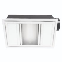 Domino 3-in-1 Bathroom Heater in White Mercator Lighting WITH CCT BH152ESWWH